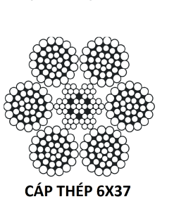 Cáp thép 6x37