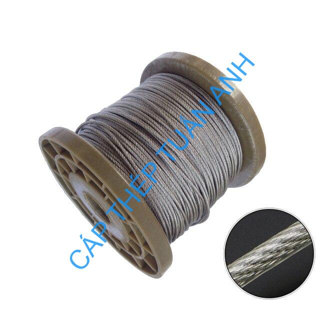 Dây cáp inox bọc nhựa 5Meters 3 4 5 6mm Diameter Steel PVC Coated Flexible Wire Rope Cable Transparent Stainless Steel 1.jpg 640x640 1