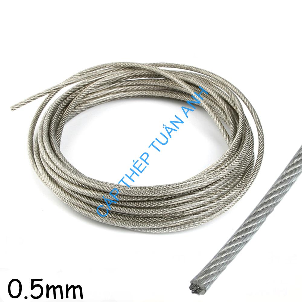 Giá dây cáp thép 5mm Stainless Steel Cable 0 5mm Jewelry Accessory Beading DIY100 Meter 0 5MM Wire Rope With 0