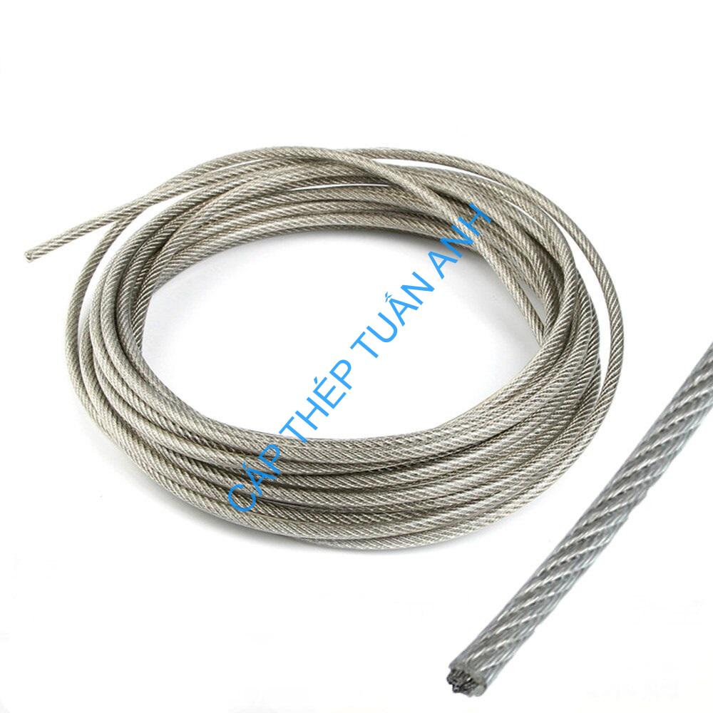 Cáp bọc nhựa 3mm dây cáp thép bọc nhựa 3mm