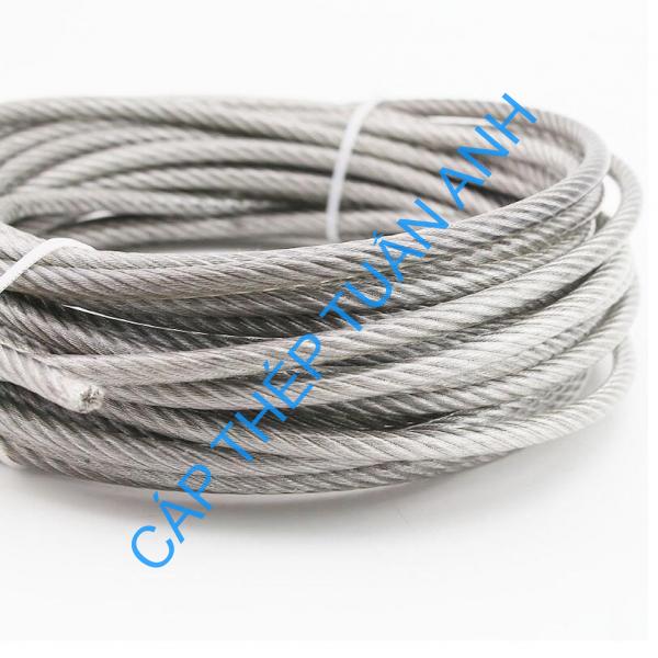 Cáp bọc nhựa 3mm dây cáp thép bọc nhựa 3mm