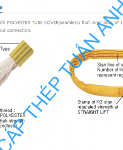 dây cáp vải bản tròn cấu trúc cáp vải bản tròn