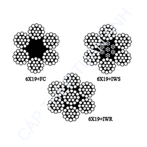Dây cáp thép 6x19 cáp lõi thép 6x19 Hàn Quốc