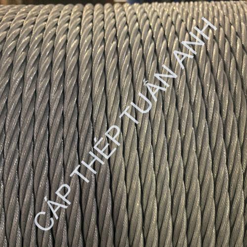 Cáp thép lõi đay phi 28 (FC 28mm) Hàn Quốc Cáp lõi đay phi 28