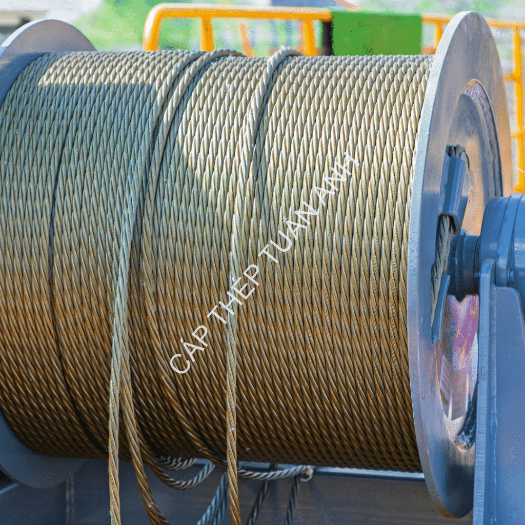 Cáp thép lõi đay phi 28 (FC 28mm) Hàn Quốc cáp thép phi 28 lõi đay