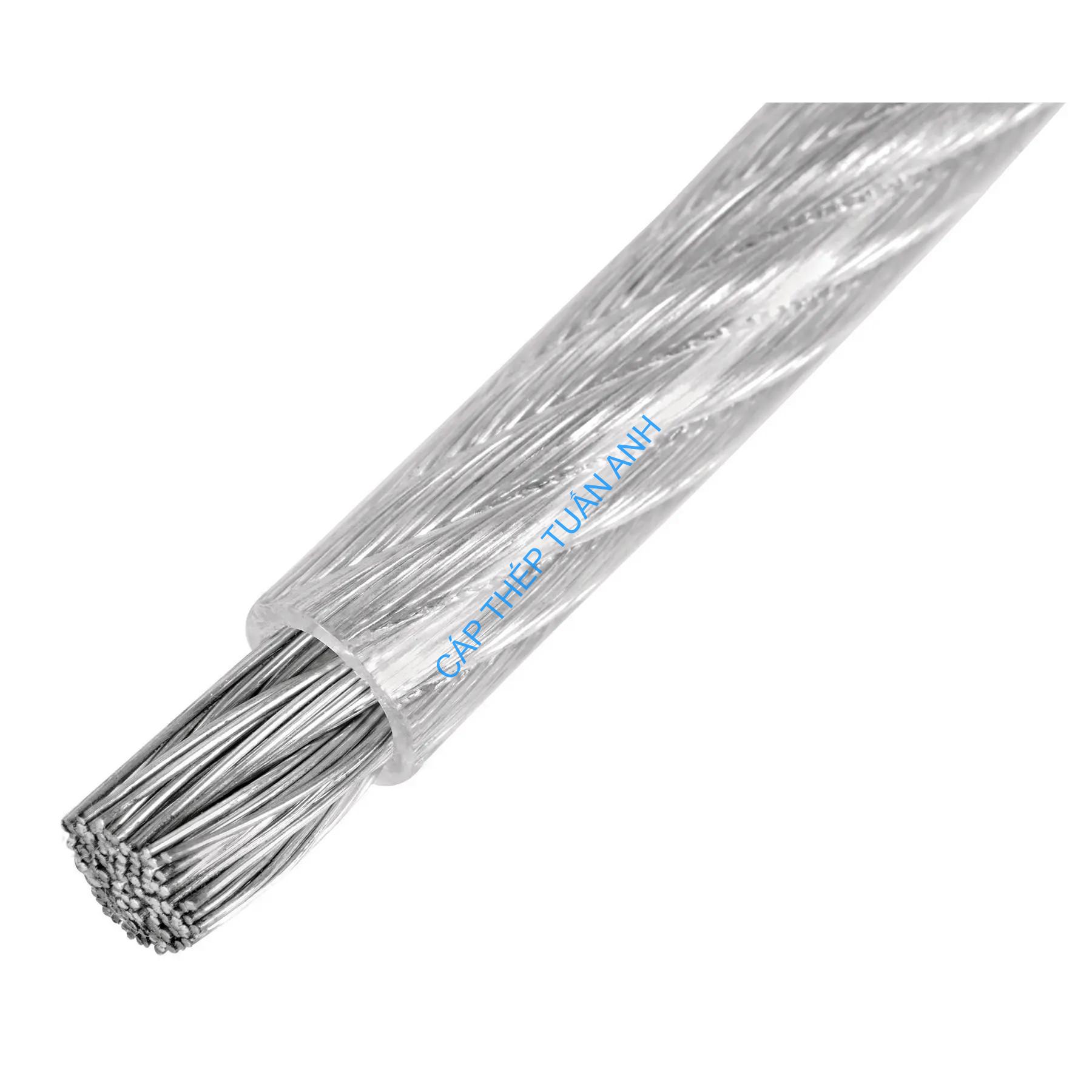 Cáp bọc nhựa phi 16 (D16MM) Cáp thép bọc nhựa