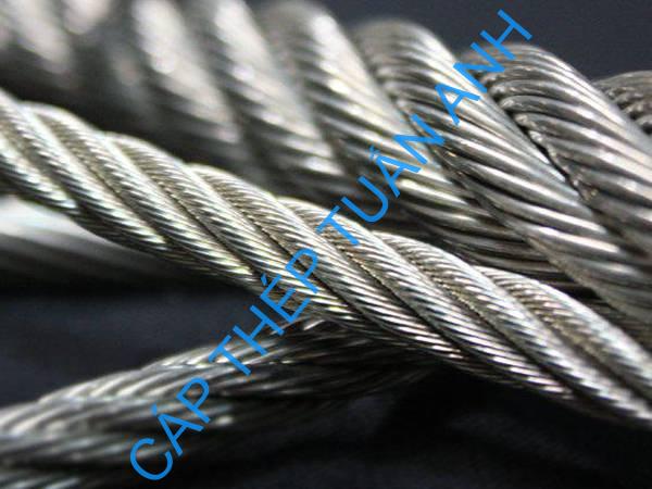 Cáp inox 16mm (6x19 FC) Cáp thép inox