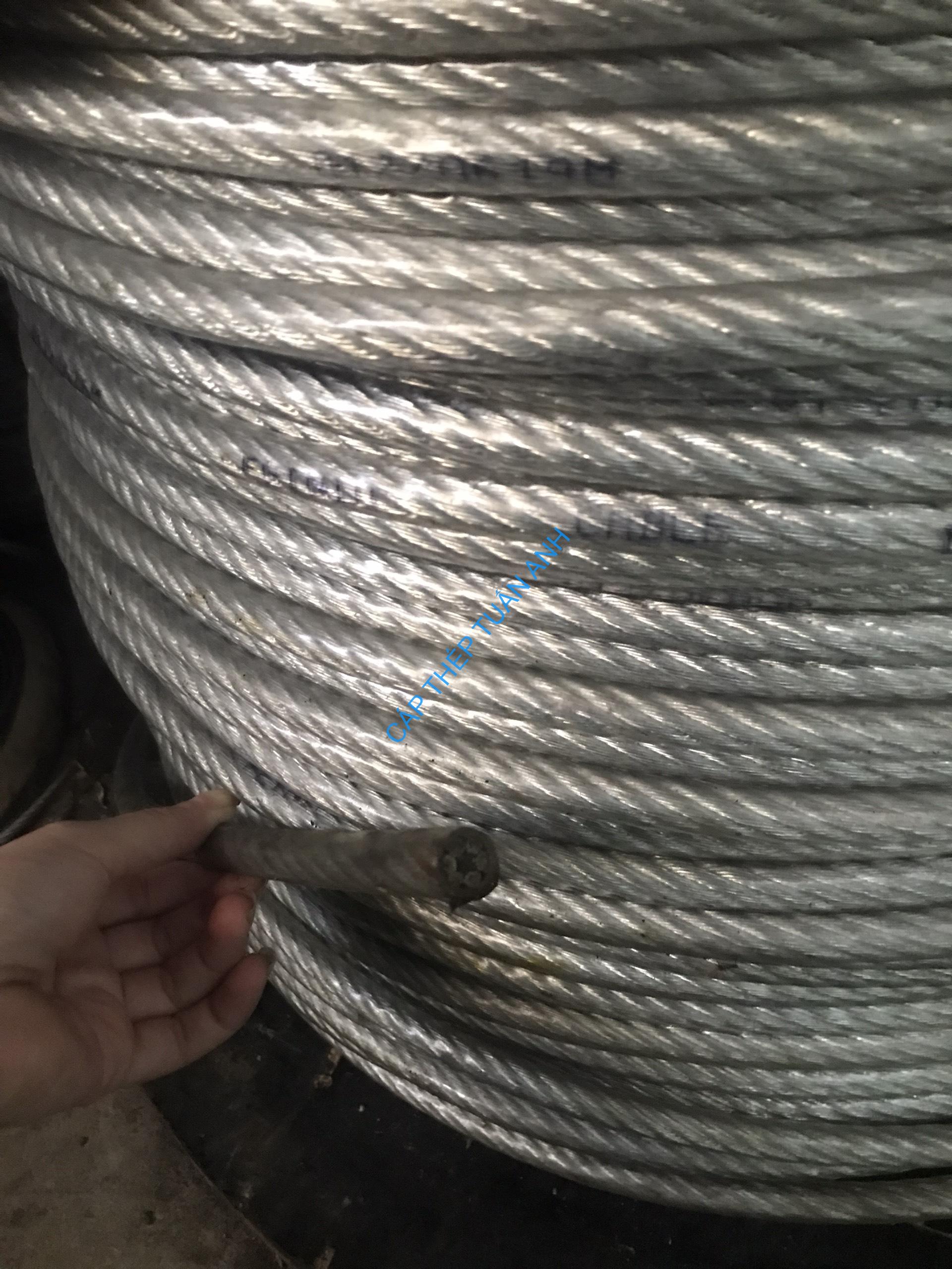 Cáp bọc nhựa phi 14 (D14MM) cáp bọc nhựa 14mm