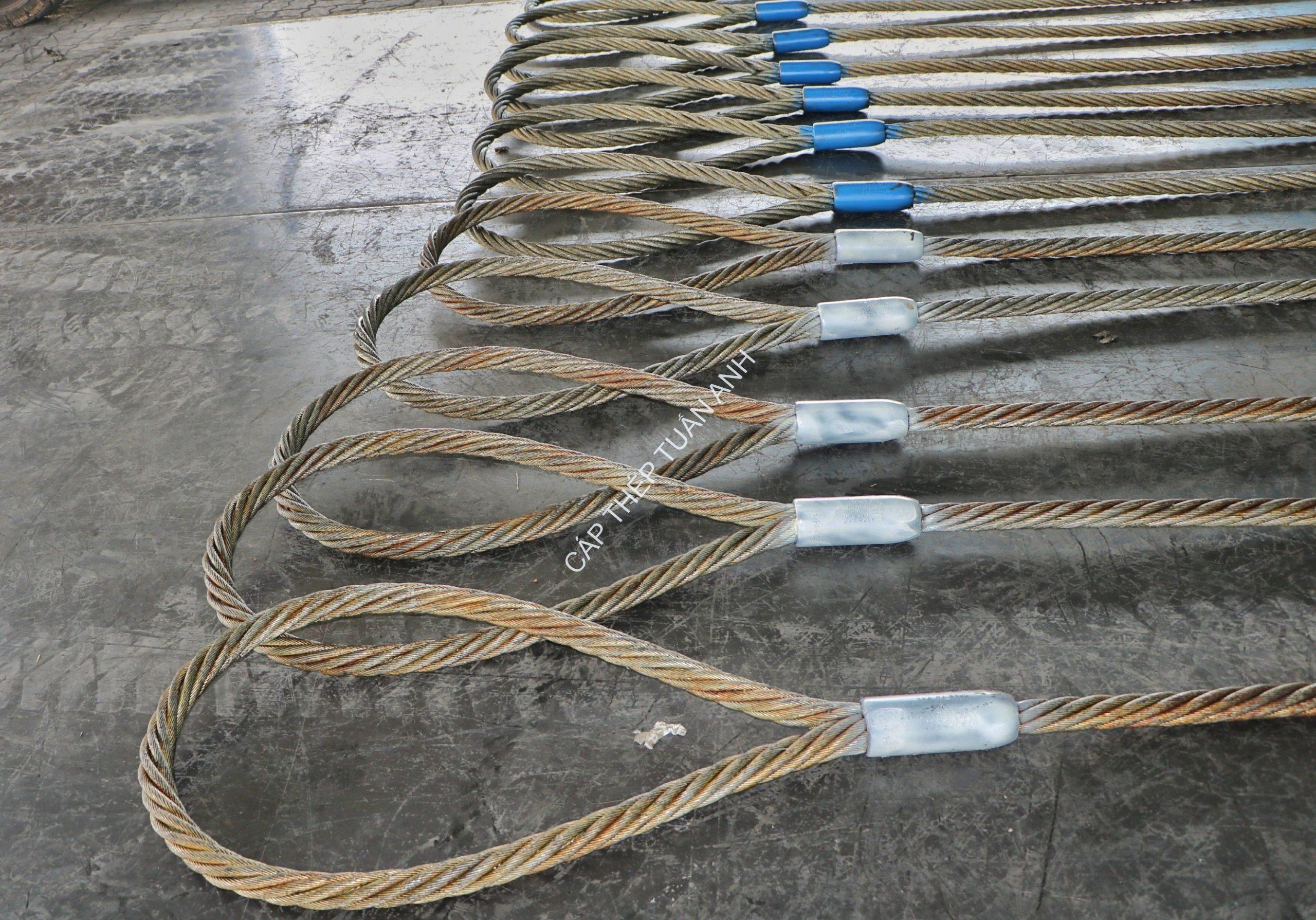 Cáp thép bấm chì phi 20 (20mm) cáp thép bấm chì phi 20mm