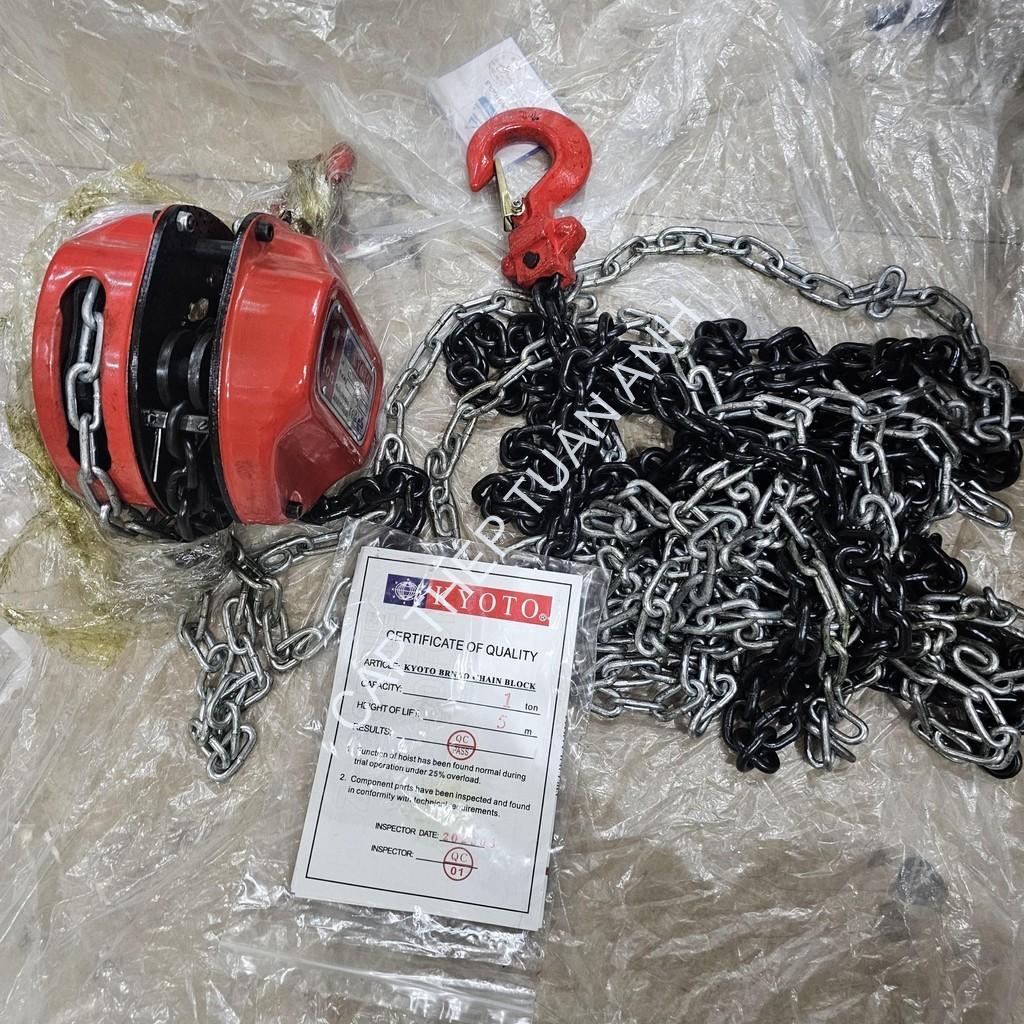 Pa lăng xích kéo tay kyoto 5 tấn 5M pa lăng xích kéo tay 5 tấn 3M