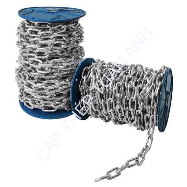 Dây xích sắt mạ kẽm phi 12mm dây xích sắt mạ kẽm phi 12mm