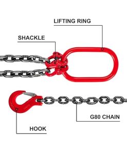 Dây xích đúc đen kéo xe Bộ xích cẩu hàng 2 chân tải trọng 10 tấn