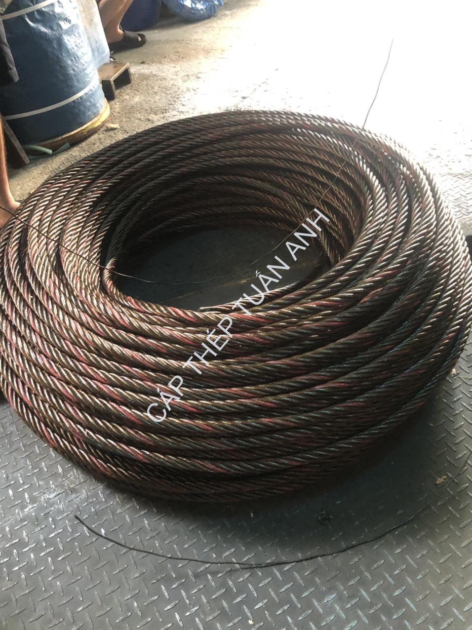 Cáp cẩu lõi thép 6x37 IWRC Phi 20 (19mm) Cáp cẩu lõi thép 6x37 IWRC phi 14 (13mm)