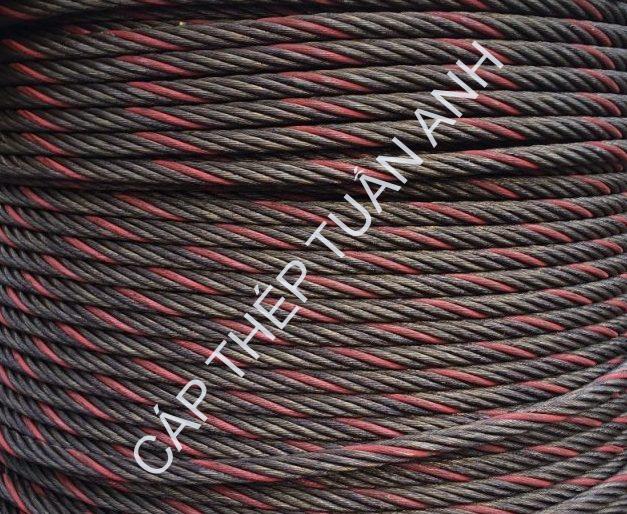 Cáp cẩu lõi thép 6x37 IWRC Phi 20 (19mm) cáp lõi thép 6x37 IWRC phi 12 (11mm)