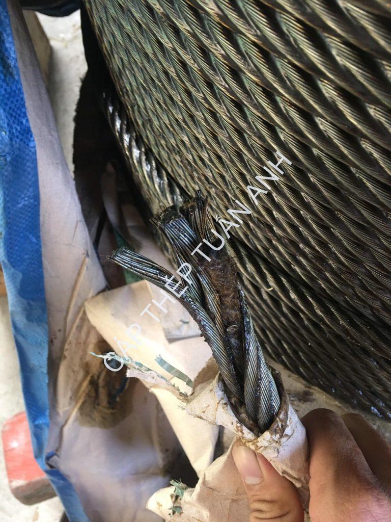 Cáp thép lõi đay 6x37 FC phi 12 (11mm) cáp thép 6x37 lõi đay phi 12 (11mm)