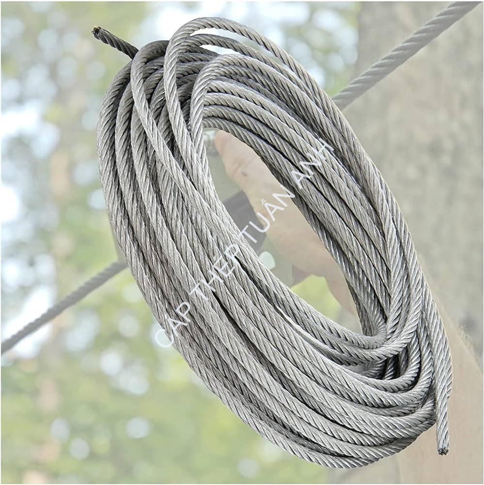 Cáp thép inox 304 phi 20mm cáp inox D20 304