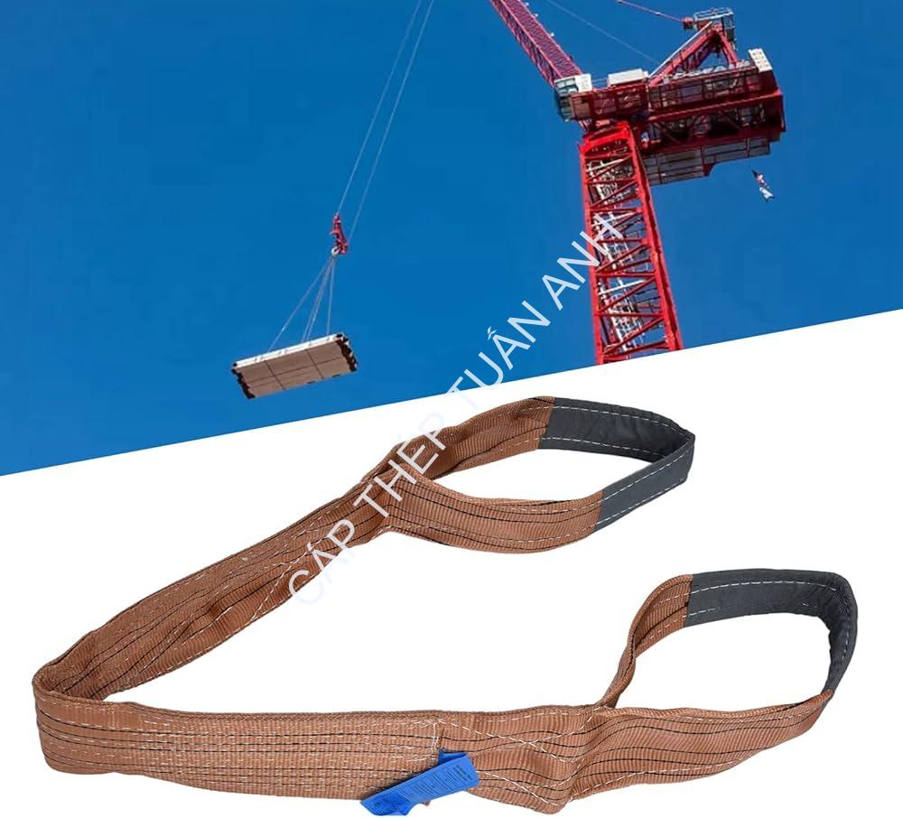 Cáp vải cẩu hàng 6 tấn 2M,3M,4M,5M,6M,8M cáp cẩu vải 6 tấn