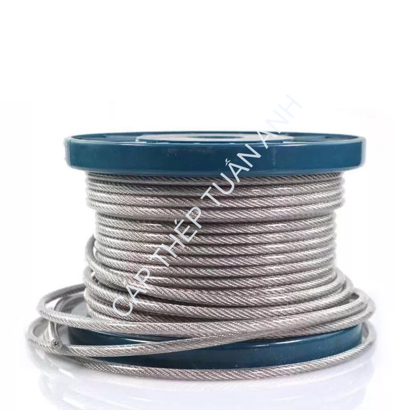 Cáp inox bọc nhựa 6mm cáp inox 304 bọc nhựa 6mm