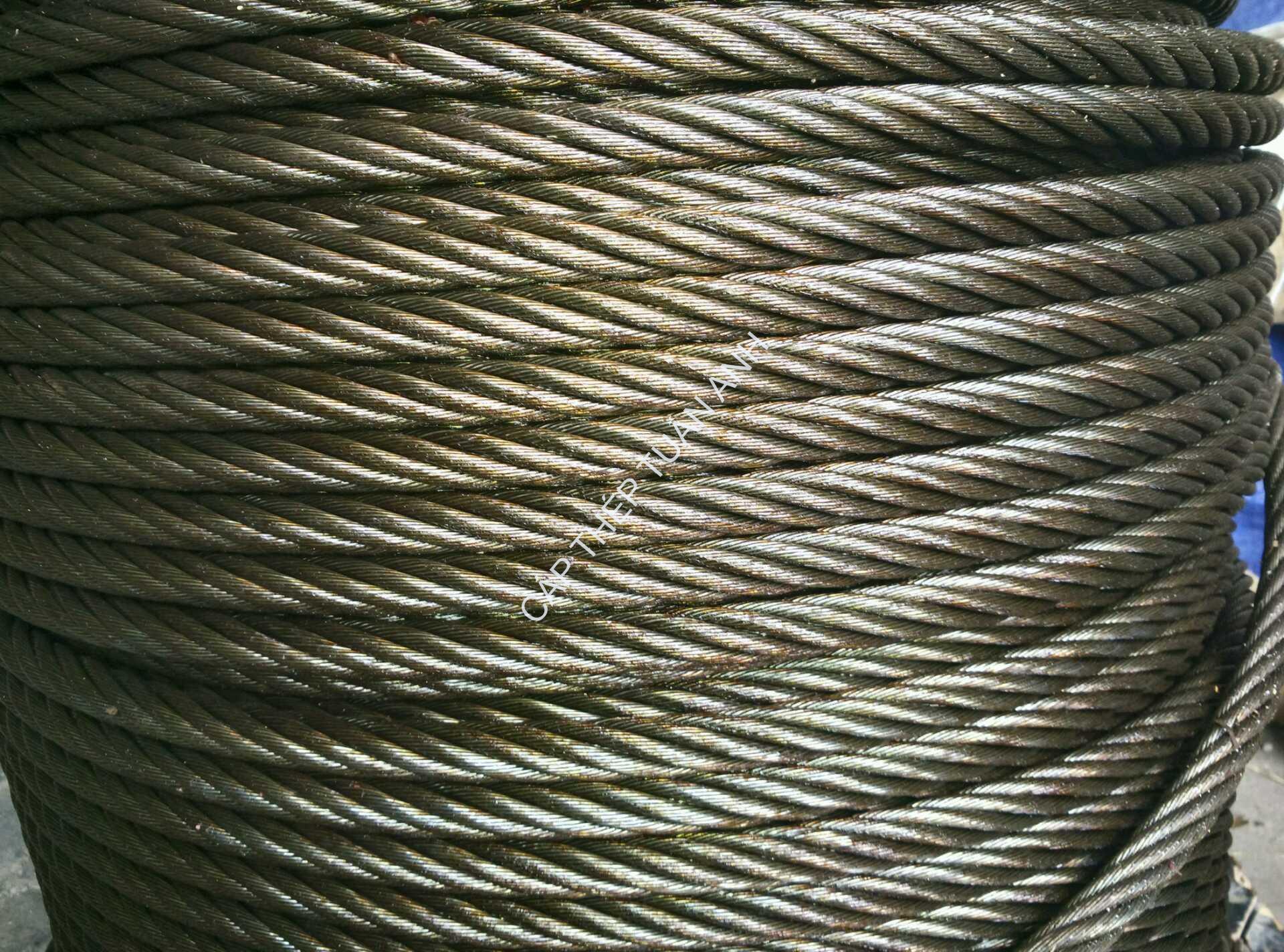 Cáp lõi đay phi 20 6x36 FC cáp thép 6x36 phi 20mm lõi đay
