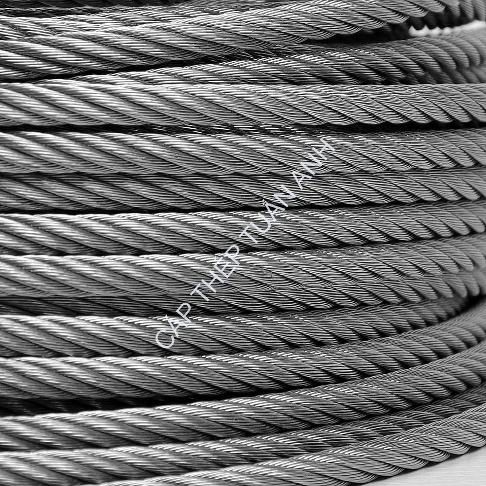 Cáp thép mạ kẽm phi 12 (D12) cáp thép mạ kẽm phi 12 (11mm)